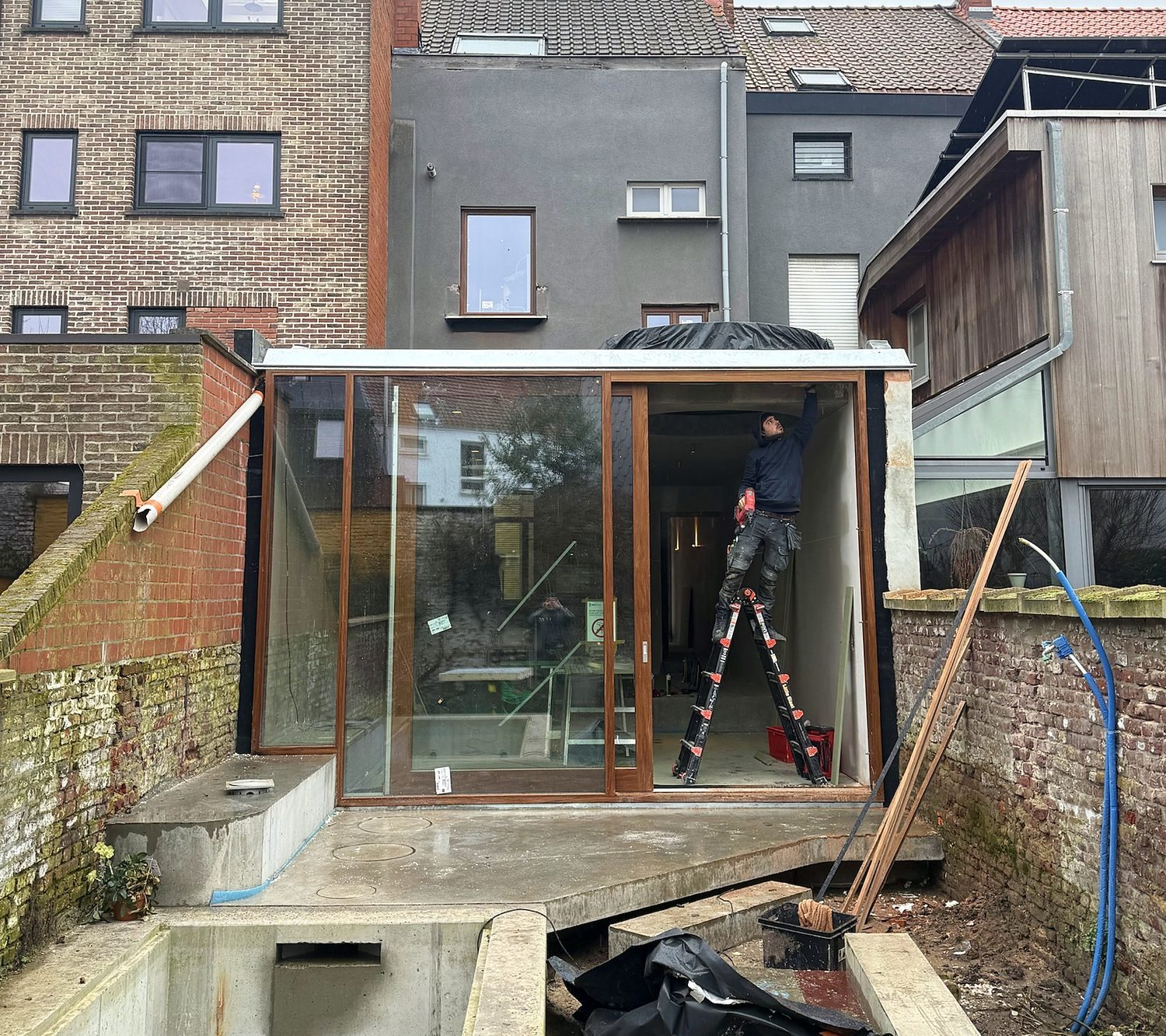Achterbouw met lichtkoepel