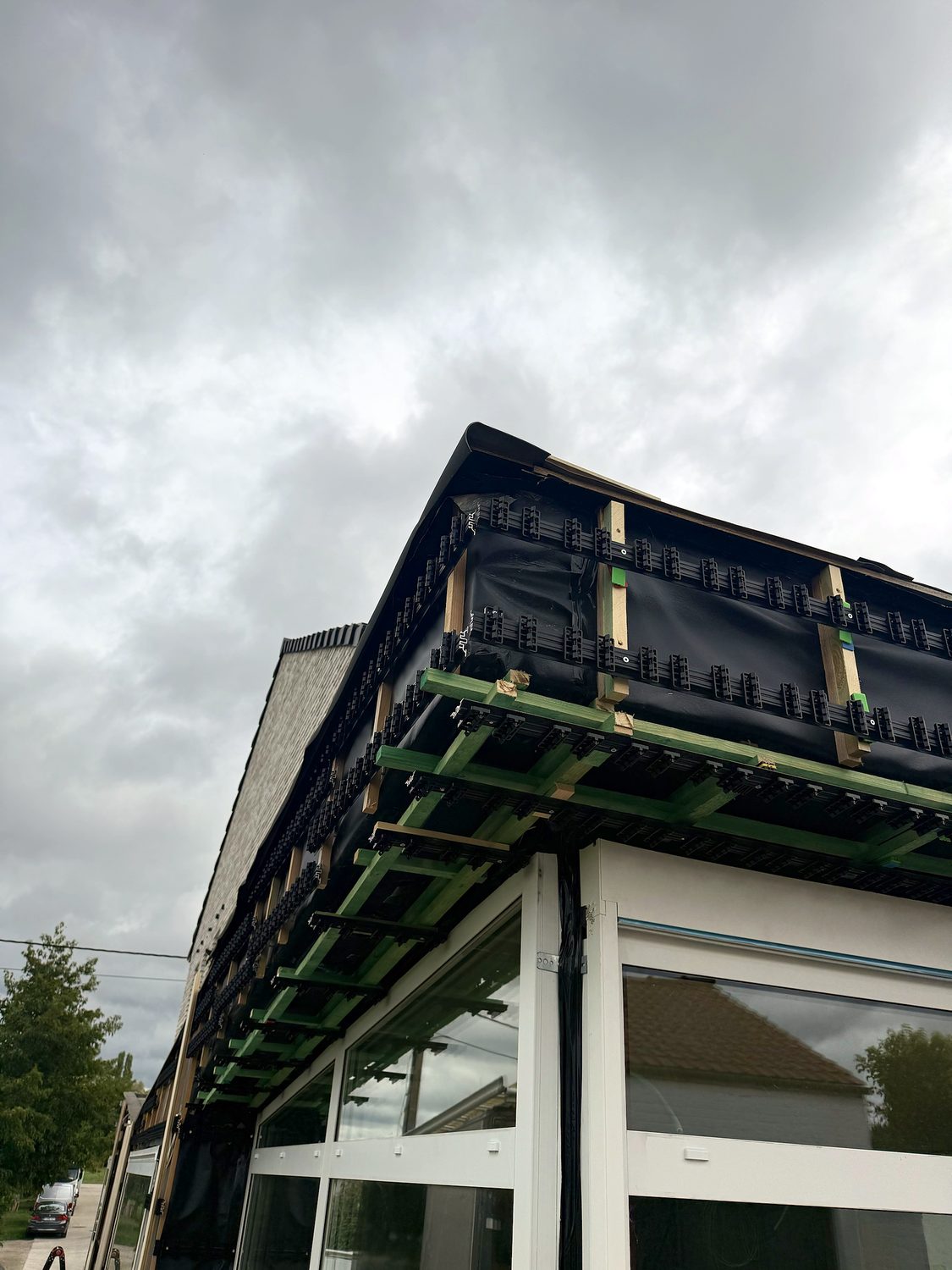 Verbouwing met nieuwe gevelbekleding